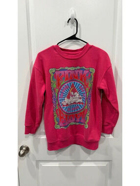 Pink Floyd Graphic Crewneck Sweatshirt, Size Large, Bright Pink